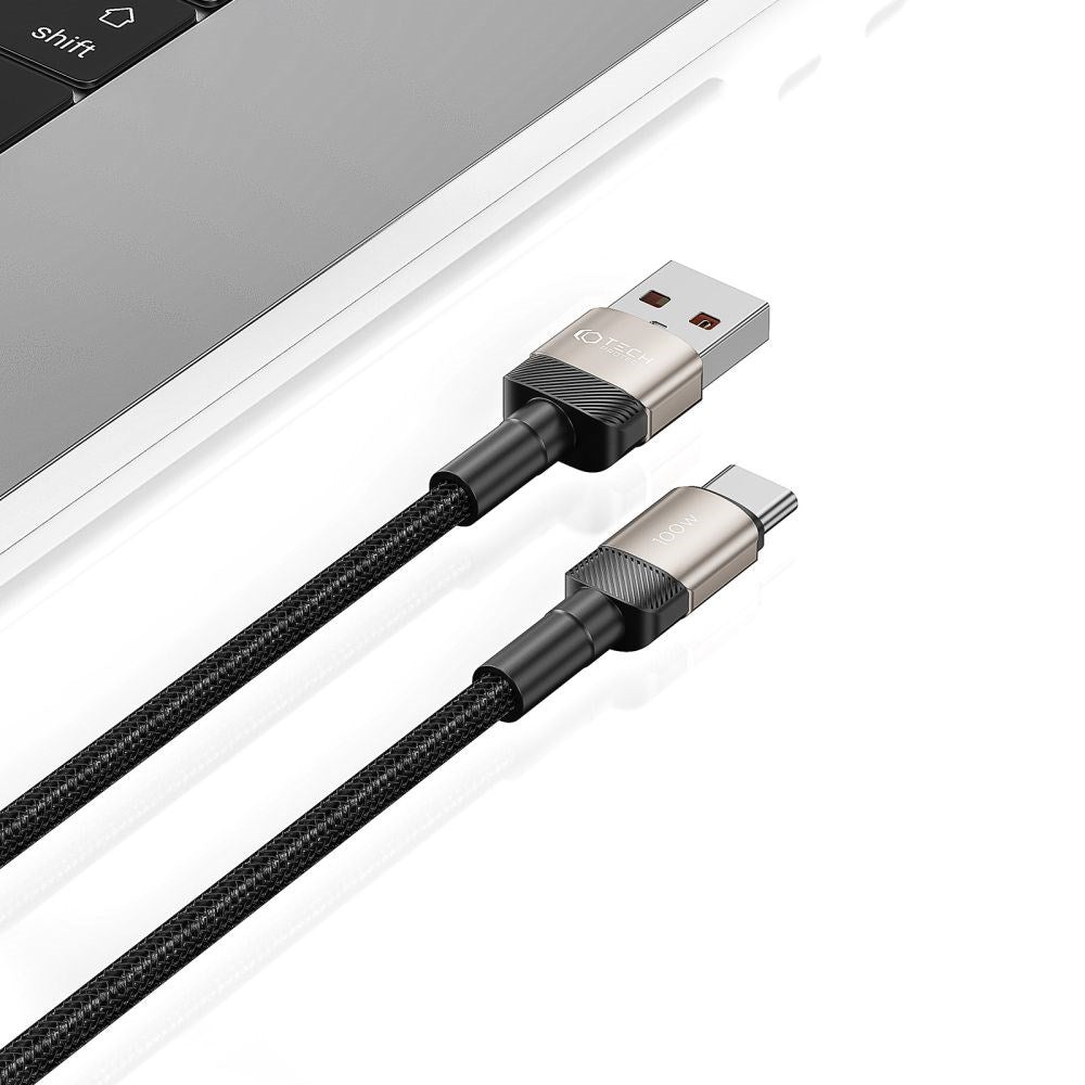 Tech-Protect Ultraboost Evo USB-A til USB-C Kabel 1000W/5A 2m - Titanium