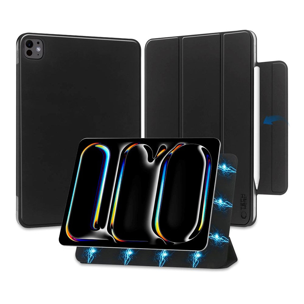 iPad Pro 13" (2025 / 2024) Tech-Protect Smartcase Magnetisk Cover Tri-fold - Sort