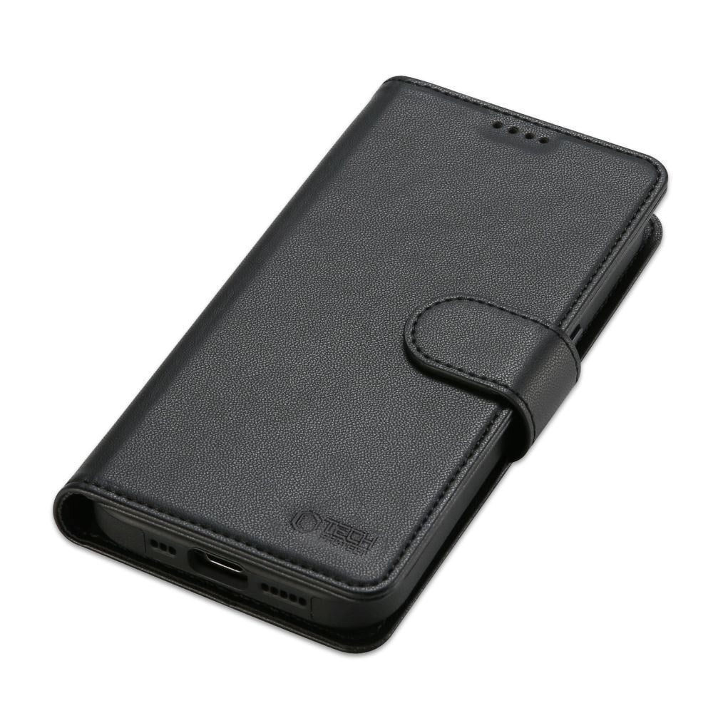iPhone 16 Pro Tech-Protect Wallet Flip Cover m. Pung, Magnet & Ståfunktion - MagSafe Kompatibel - Sort