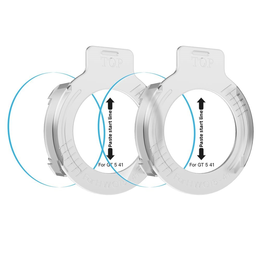 Tech-Protect Easy Set+ Huawei Watch GT 5 (41mm) Skærmbeskyttelsesglas - inkl. Installationsramme - 2 stk. - Gennemsigtig