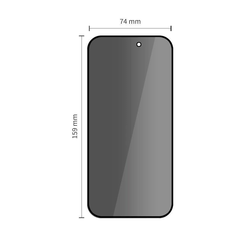 Tech-Protect - iPhone 17 Pro Max / 16 Pro Max - Glass Spy+ Skærmbeskyttelsesglas - Privacy Funktion - 2 stk - Gennemsigtig