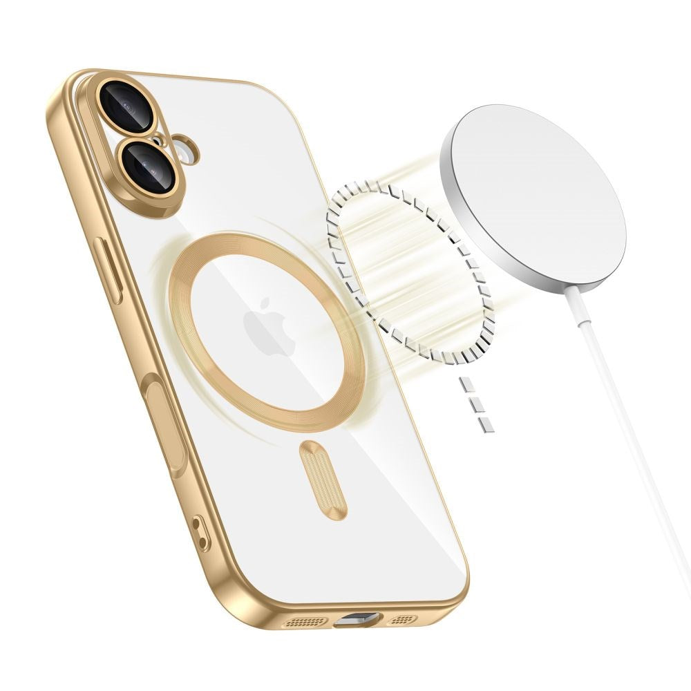 Tech-Protect iPhone 17 MagFlex Cover - MagSafe Kompatibel - Guld / Gennemsigtig