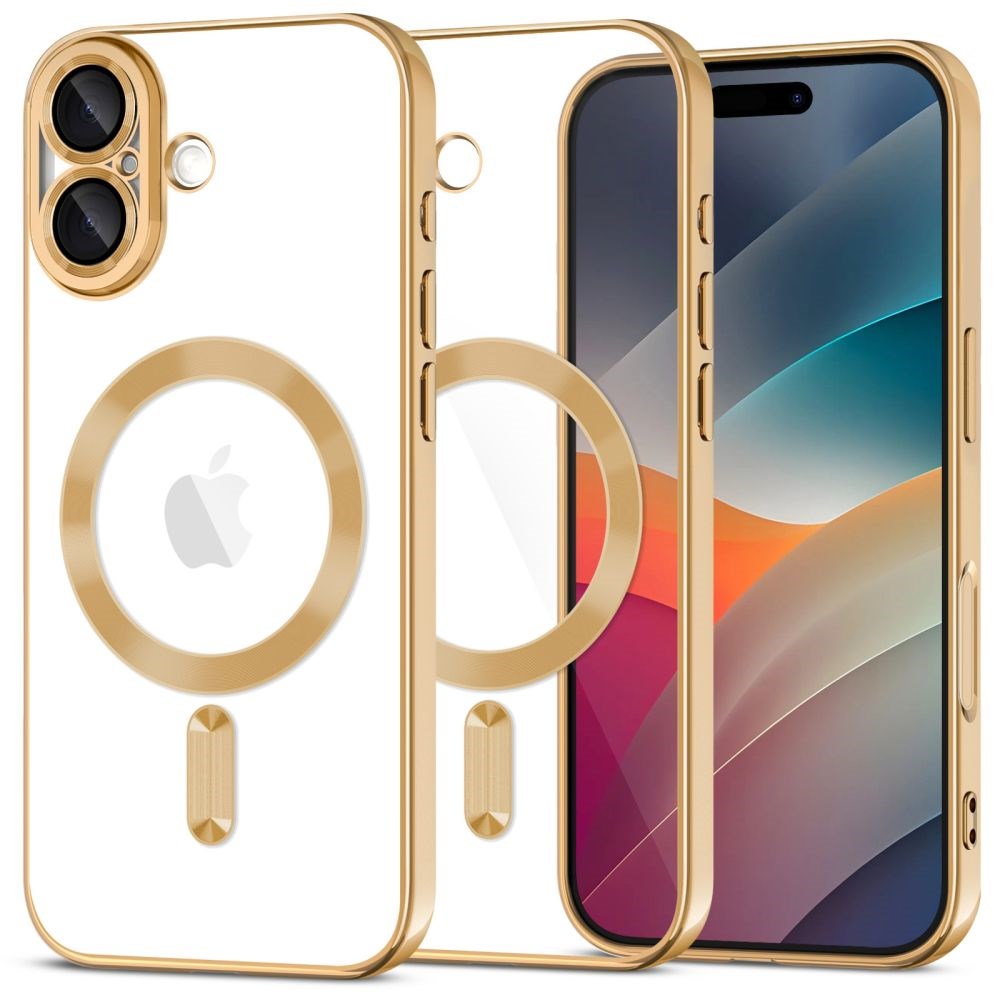 Tech-Protect iPhone 17 MagFlex Cover - MagSafe Kompatibel - Guld / Gennemsigtig