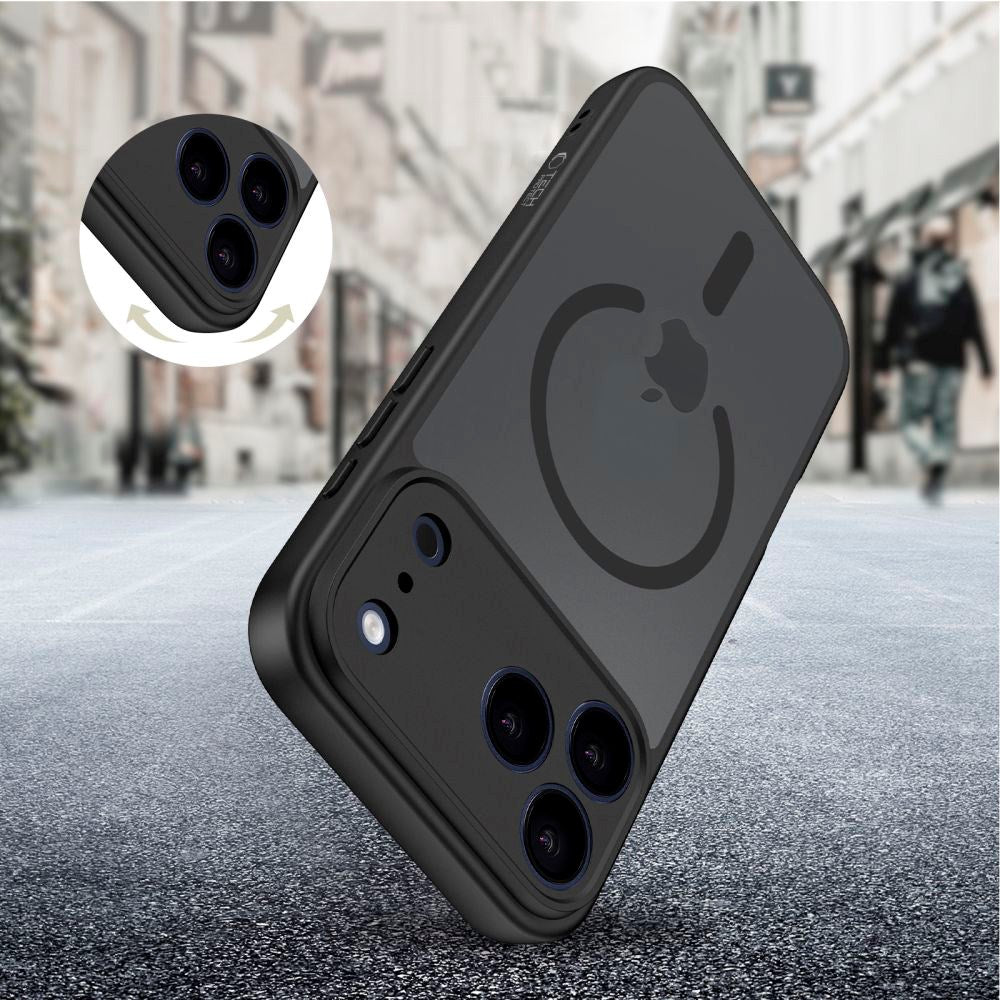 Tech-Protect iPhone 17 Pro BasicMag Hybrid Bagside Cover - MagSafe Kompatibel - Mat Sort