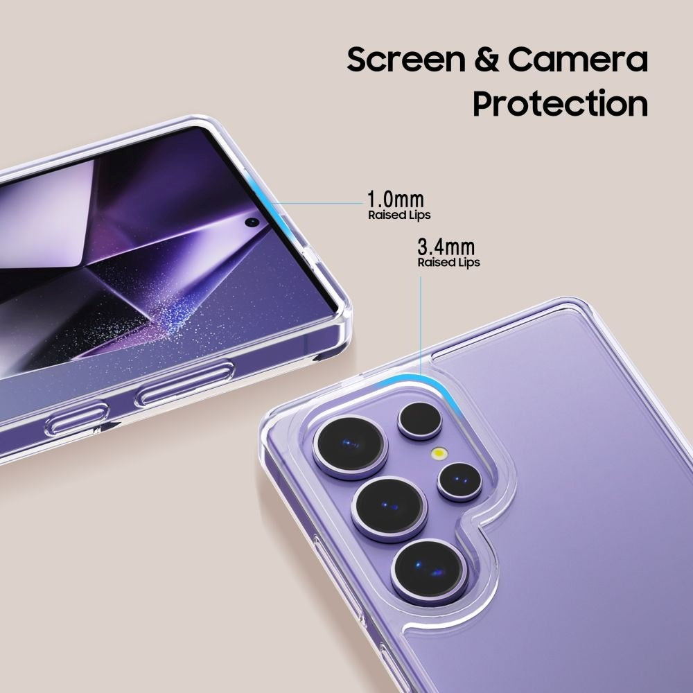 Samsung Galaxy S25 Ultra Tech-Protect Flexair Hybrid Bagside Cover - Gennemsigtig