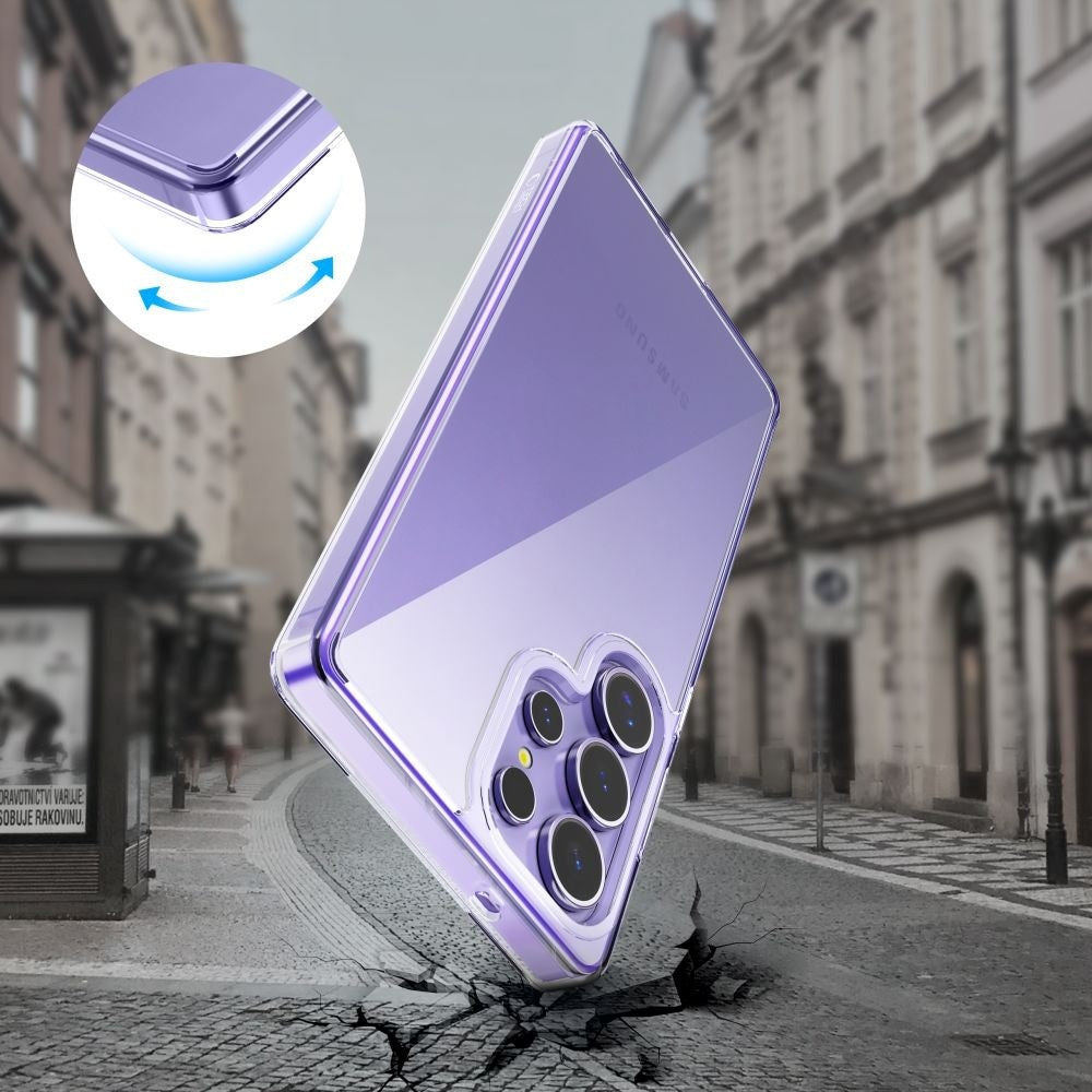 Samsung Galaxy S25 Ultra Tech-Protect Flexair Hybrid Bagside Cover - Gennemsigtig