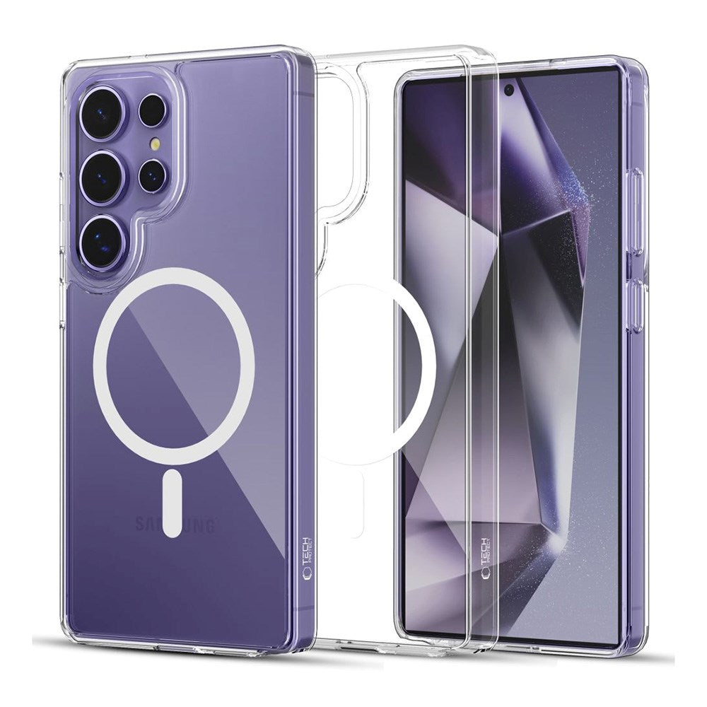 Samsung Galaxy S25 Ultra Tech-Protect Flexair Hybrid Bagside Cover - MagSafe Kompatibel - Gennemsigtig