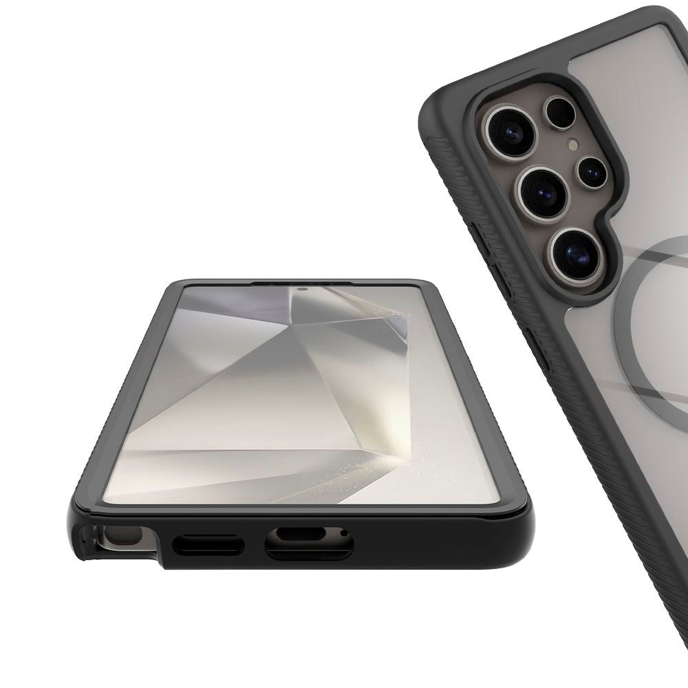 Tech-Protect Defense Hybrid Cover - Samsung Galaxy S25 Ultra - MagSafe Kompatibel - Gennemsigtig / Sort