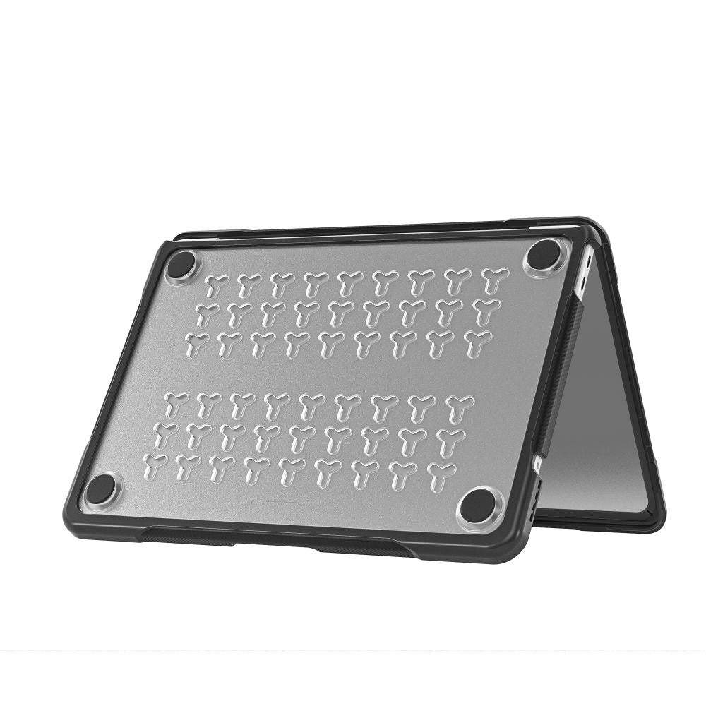 MacBook Neo 13 A18 Pro (2026) Tech-Protect Velar Hybrid Case - Gennemsigtig / Sort