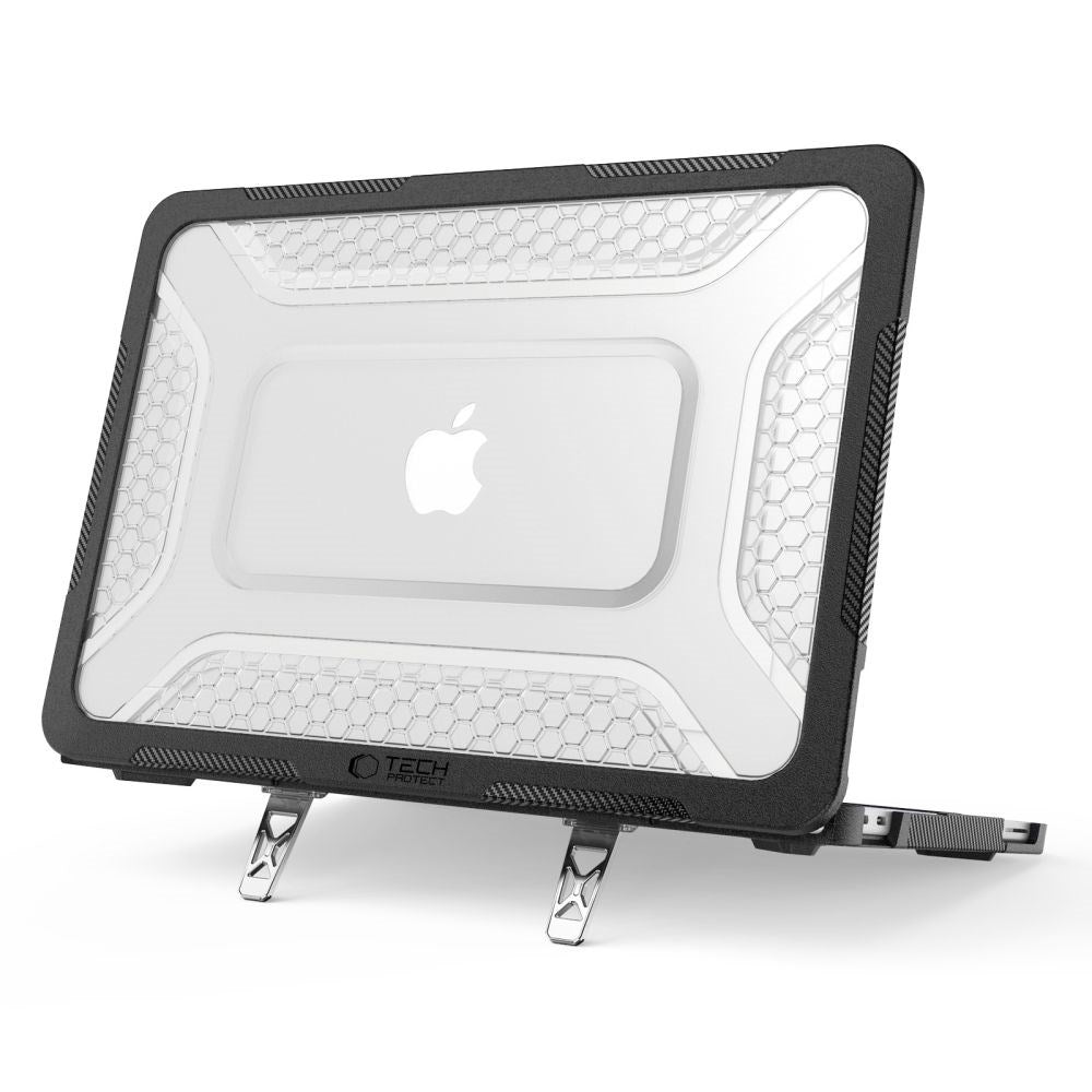 MacBook Neo 13 A18 (2026) Tech-Protect Kevlar Pro Case - Sort / Gennemsigtig
