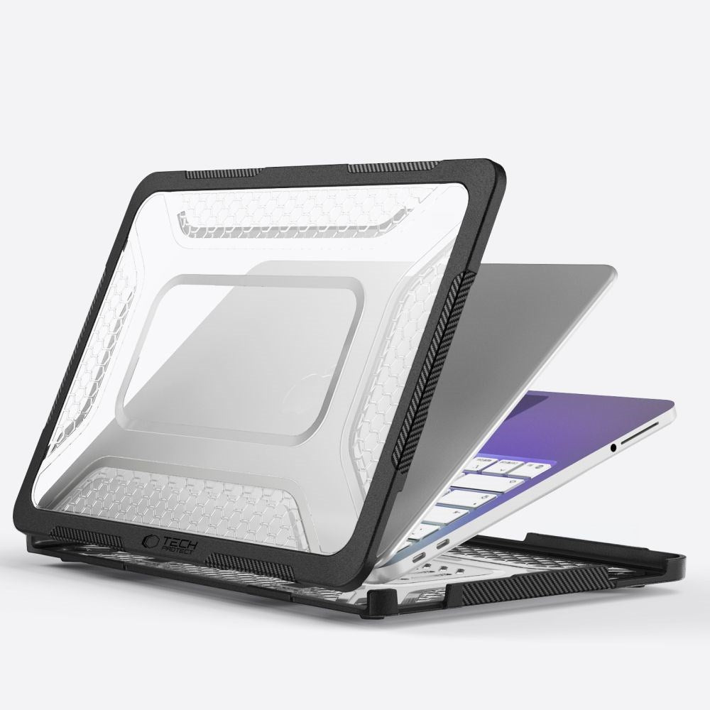 MacBook Neo 13 A18 (2026) Tech-Protect Kevlar Pro Case - Sort / Gennemsigtig