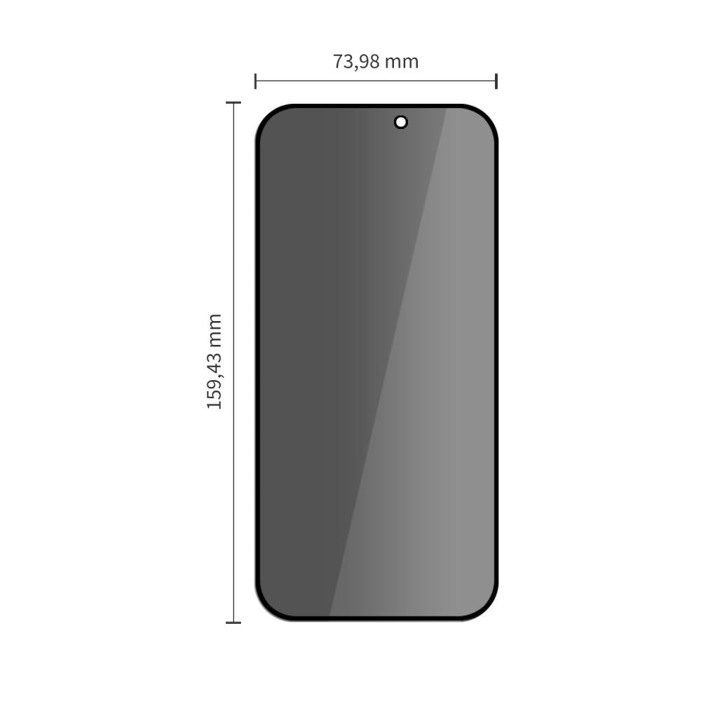 Tech-Protect iPhone 18 Pro Max Hærdet Beskyttelsesglas - Privacy Funktion - 2 stk. - Gennemsigtig