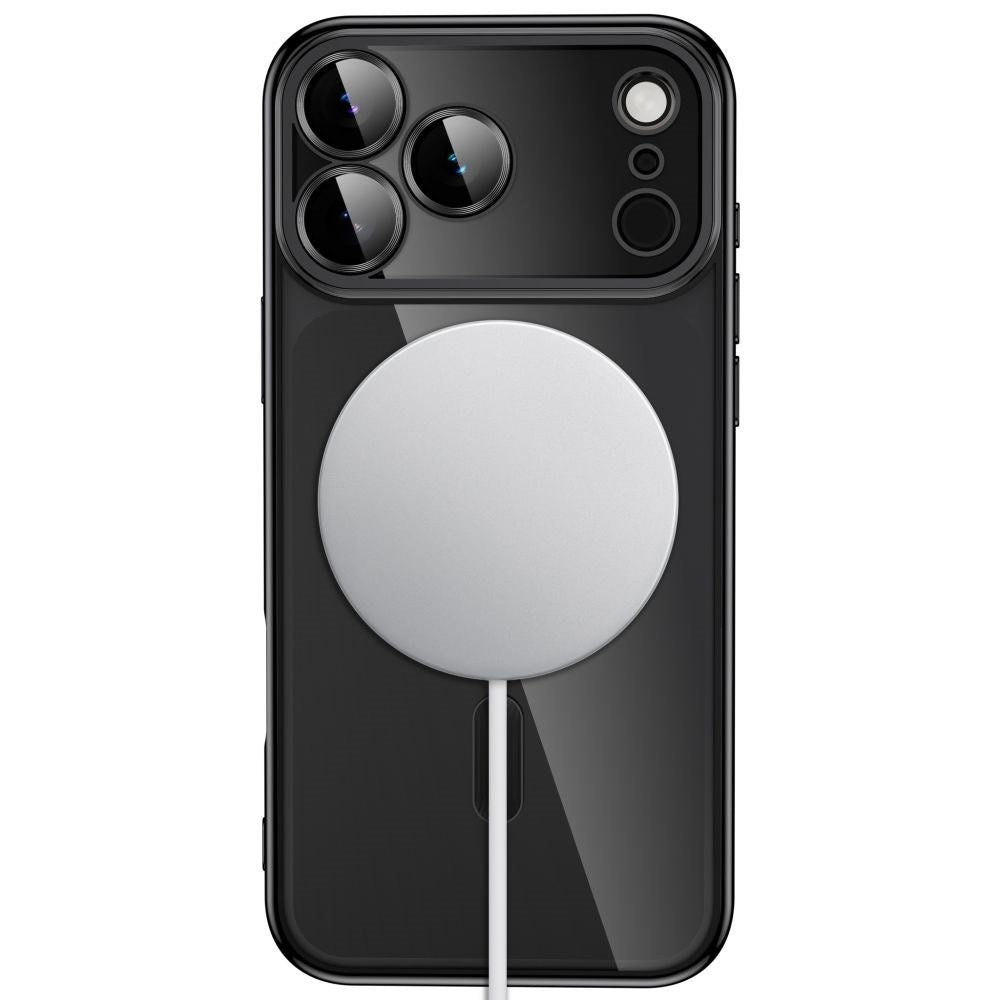 Tech-Protecti Phone 18 Pro / 17 Pro MagFlex Cover - MagSafe Kompatibel - Sort / Gennemsigtig