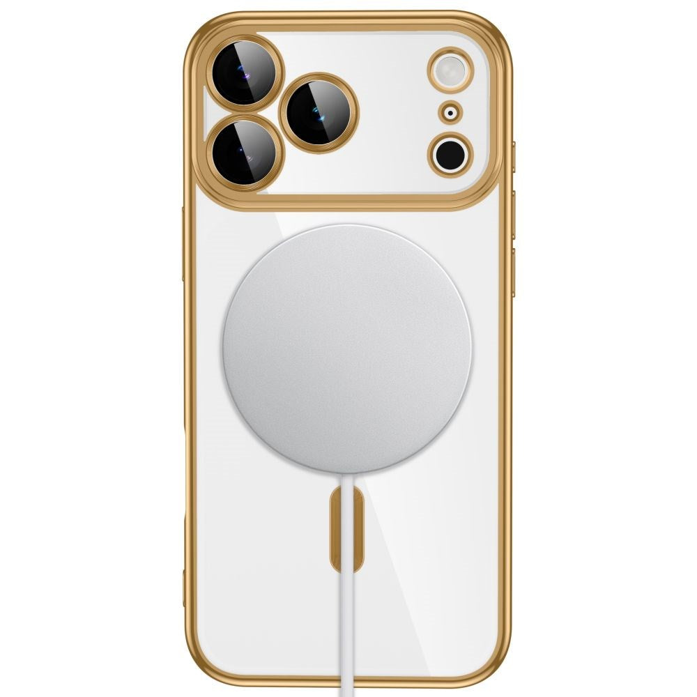 Tech-Protect iPhone 18 Pro / 17 Pro MagFlex Cover - MagSafe Kompatibel - Gennemsigtig / Guld