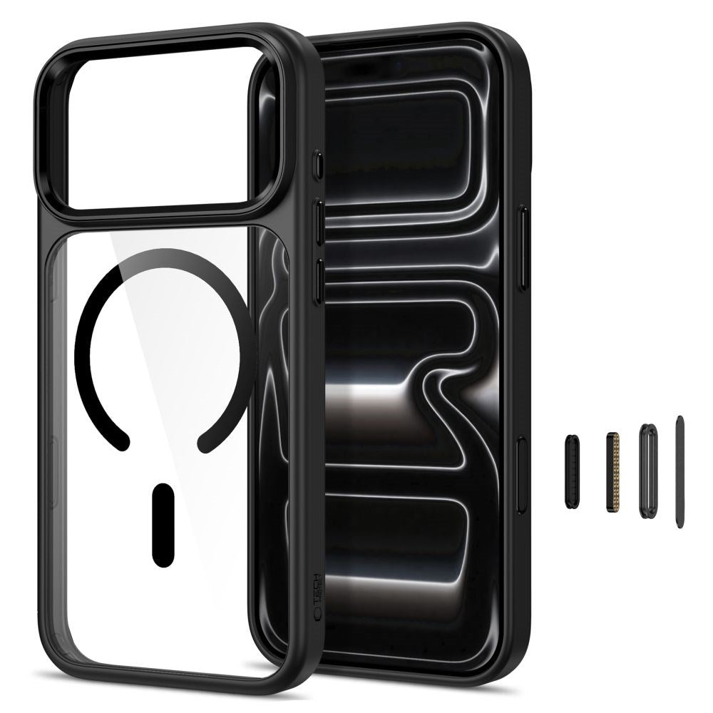 Tech-Protect iPhone 18 Pro Max / 17 Pro Max MagMat Mobil Cover - MagSafe Kompatibel - Gennemsigtig / Sort