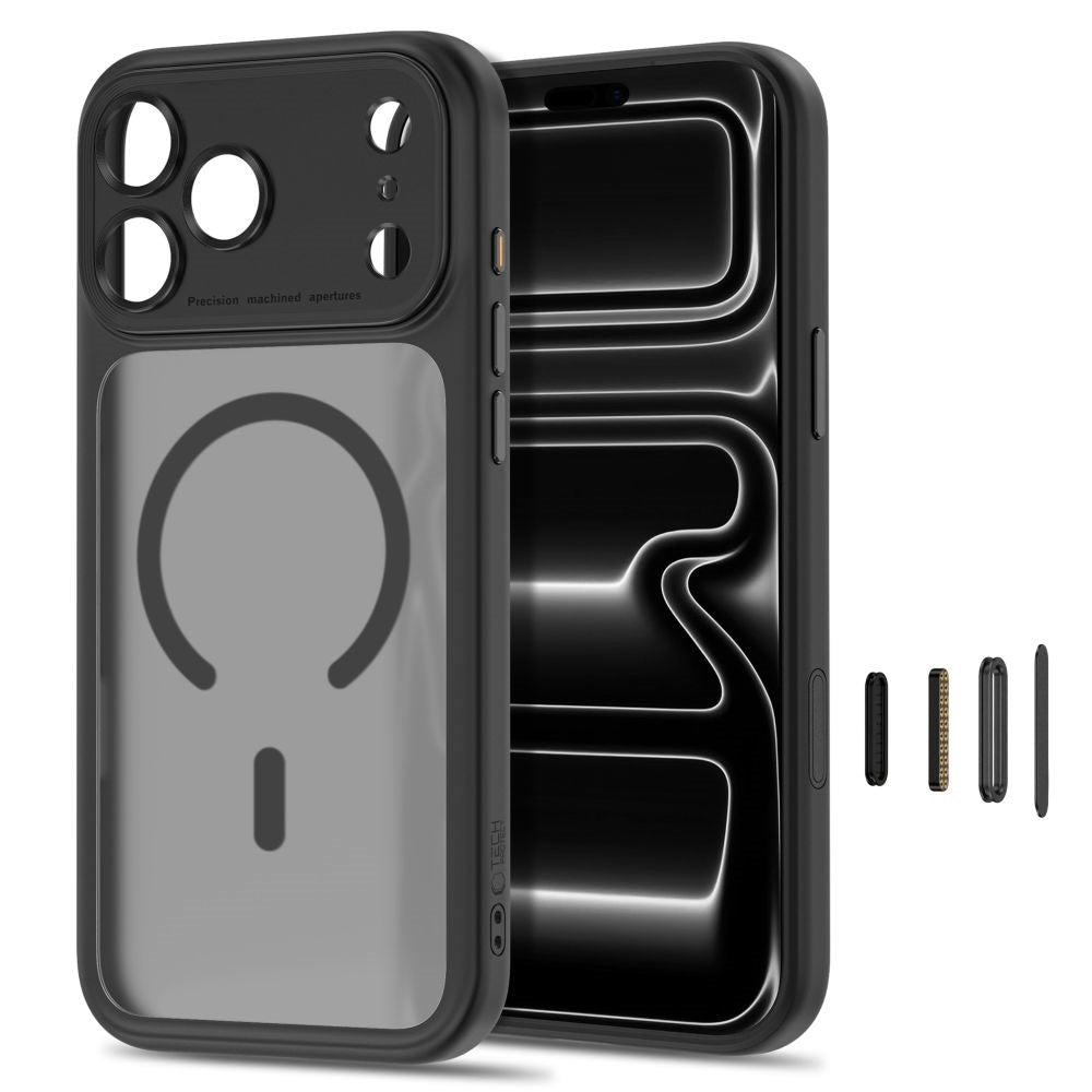Tech-Protect iPhone 18 Pro / 17 Pro MagPeak Mobil Cover - MagSafe Kompatibel - Mat Sort