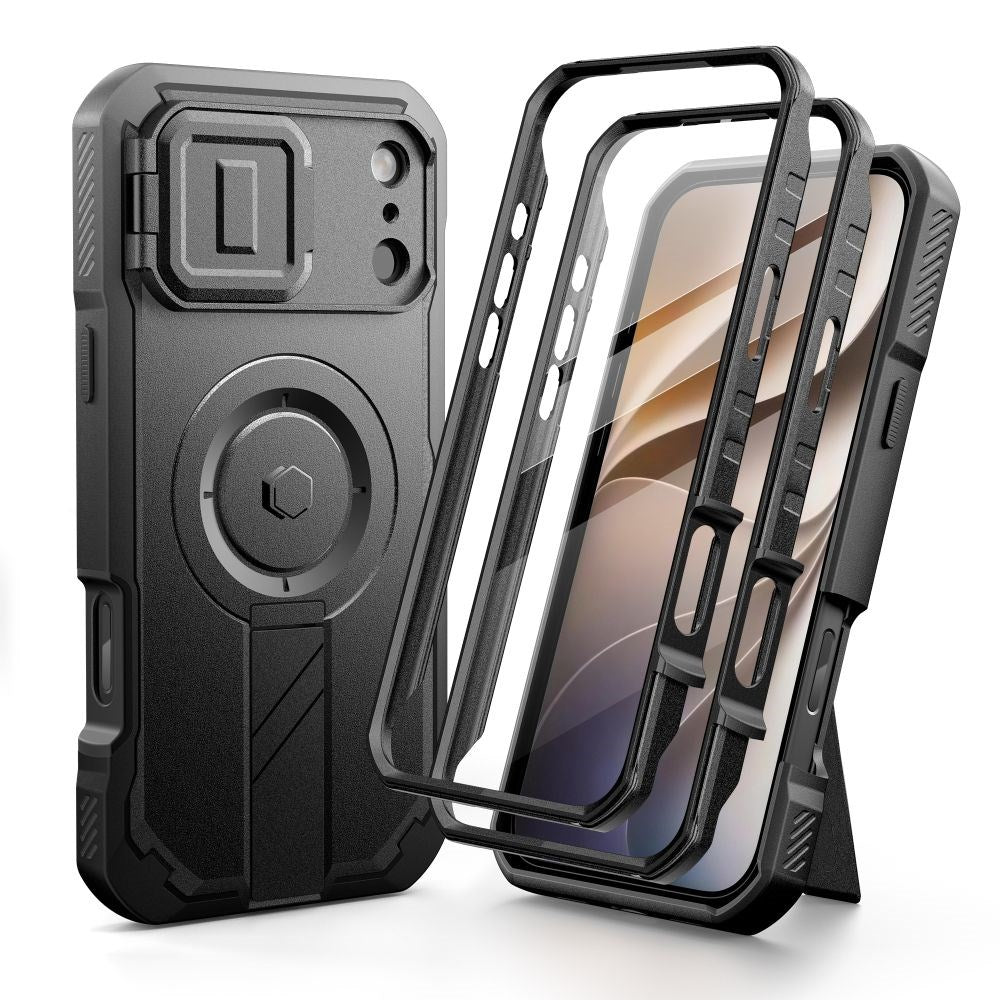 Tech-Protect iPhone 18 Pro / 17 Pro Kelvar Håndværker Cover m. Skærm- og Kamerabeskyttelse - MagSafe Kompatibel - Sort