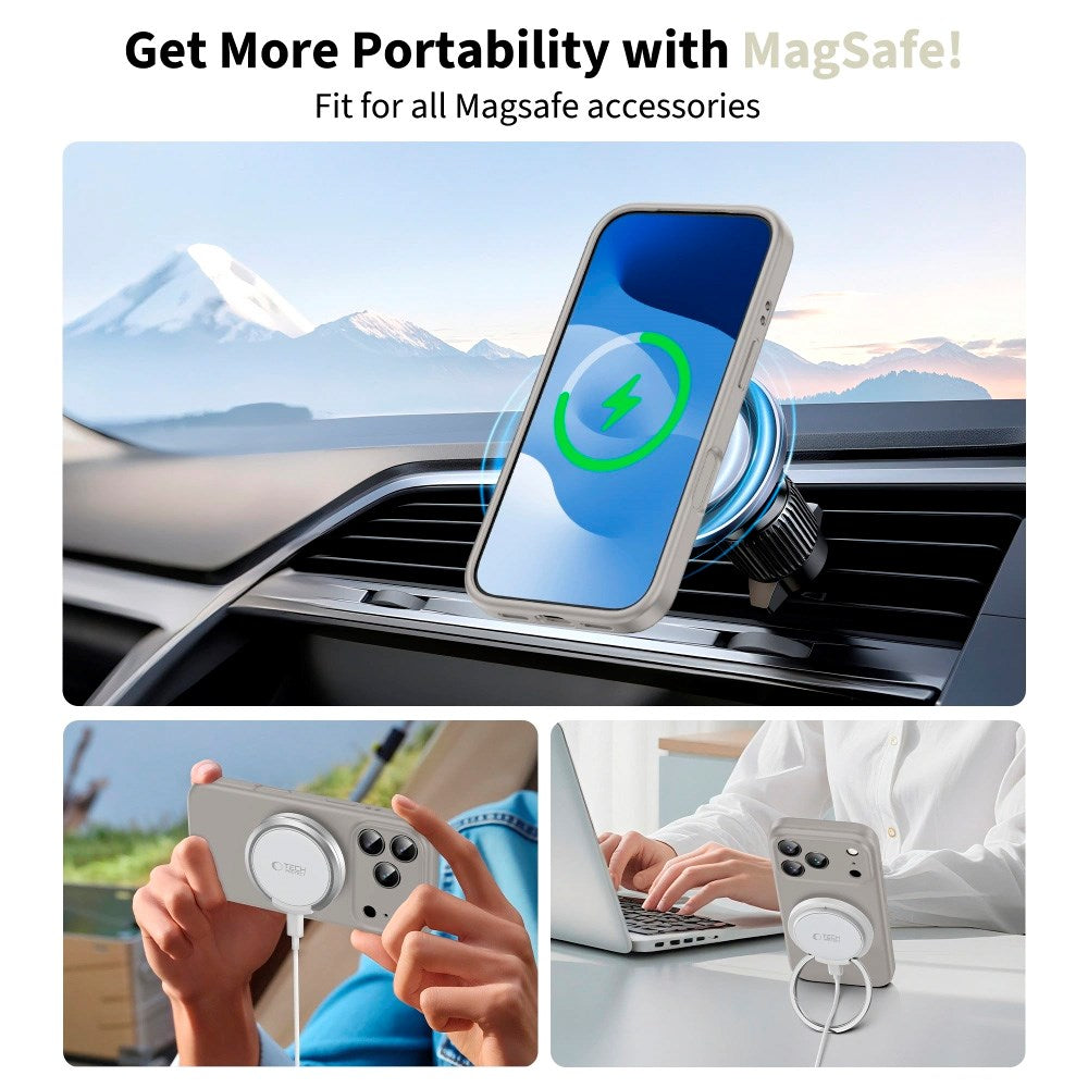 Tech-Protect - iPhone 17 Pro - Silicone Cover - MagSafe Kompatibel - Grå
