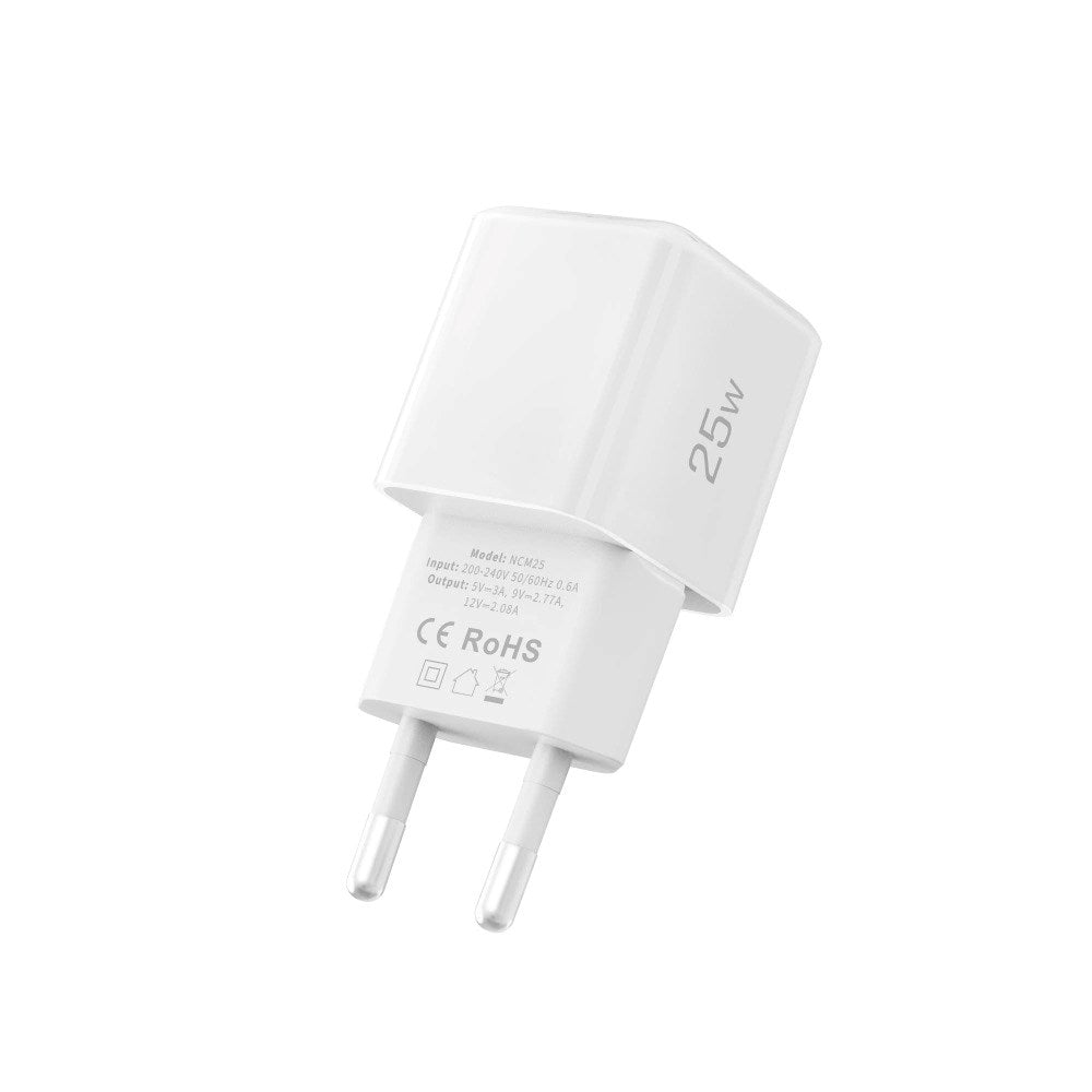 Tech-Protect Vægoplader m. 25W - 1 x USB-C (PD) - Hvid