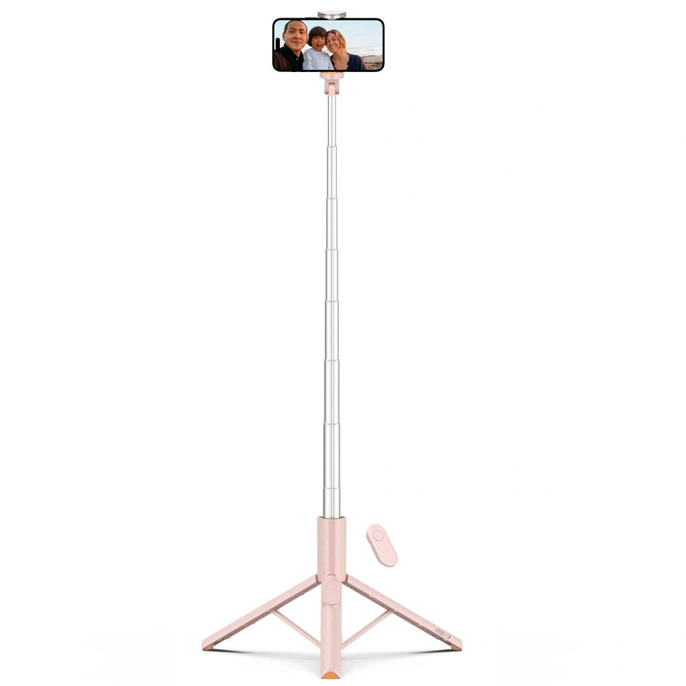 Bluetooth Selfie Stick Tripod - Tech-Protect - Lyserød