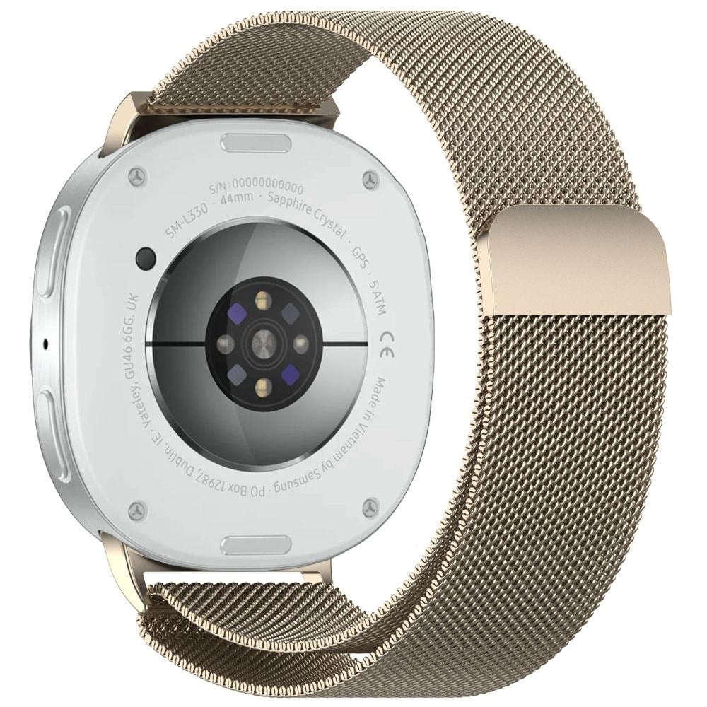 Tech-Protect Samsung Galaxy Watch 8 / 8 Classic (40 / 44 / 46mm) Milanse Band Rustfri Stål Rem - Starlight