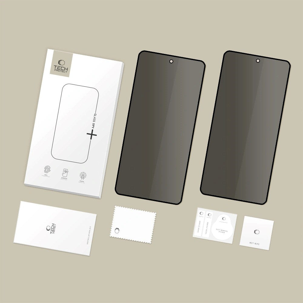 Samsung Galaxy S26 Ultra Tech-Protect - Glass Spy+ Skærmbeskyttelsesglas - Privacy Funktion - 2 stk. - Gennemsigtig