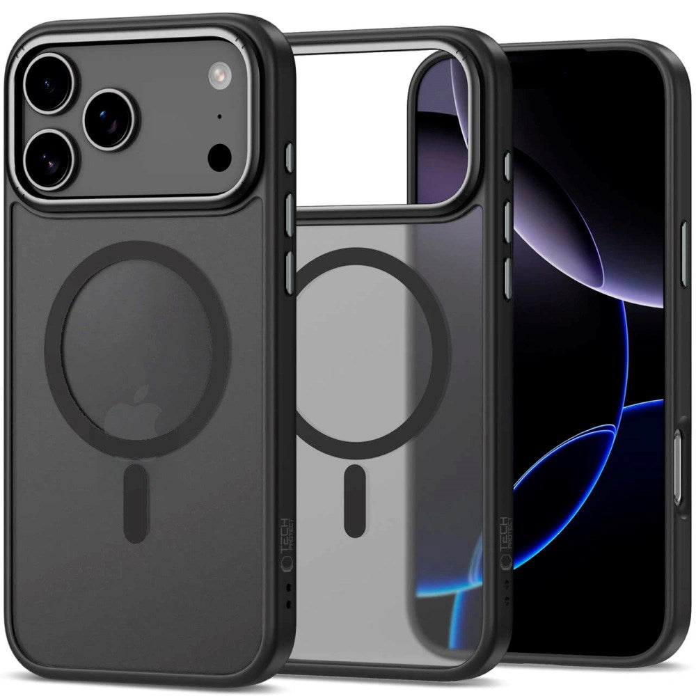 Tech-Protect - iPhone 17 Pro - CamEdge Hybrid Cover - MagSafe Kompatibel - Mat Sort