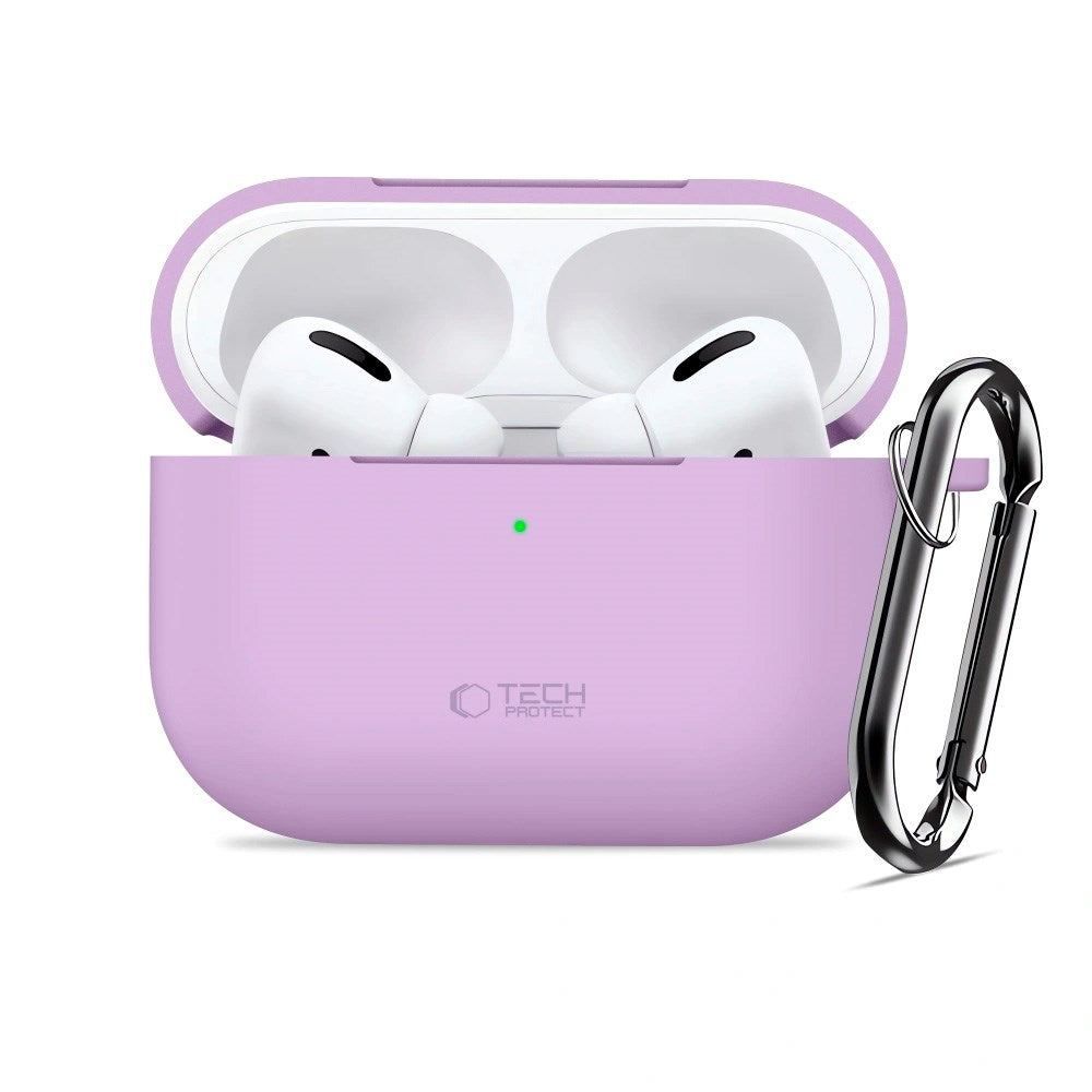 Tech-Protect - Apple AirPods Pro (3. gen.) Silicone Hook Cover - Lilla