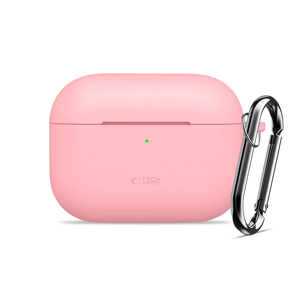Tech-Protect - Apple AirPods Pro (3. gen.) Silicone Hook Cover - Lyserød