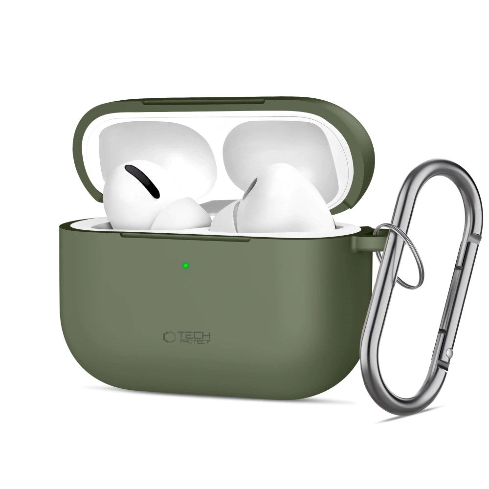 Tech-Protect - Apple AirPods Pro (3. gen.) Silicone Hook Cover - Grøn