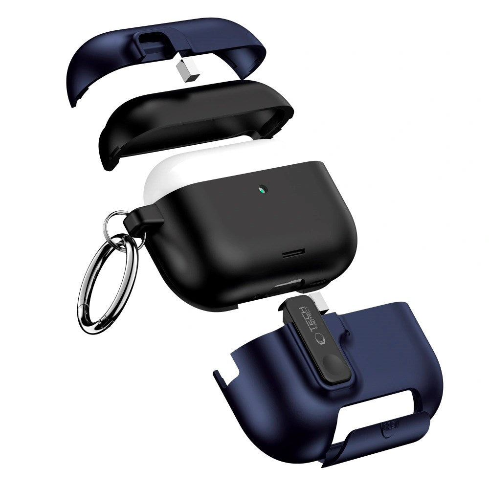 Tech-Protect - Apple AirPods Pro (3. gen.) Slim Hook Cover - Mørkeblå