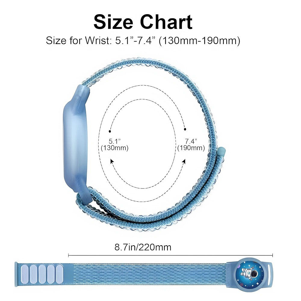 Apple AirTag 1. & 2. Gen. Rem til Børn - Tech-Protect Nylon - Lyserød / Enhjørning