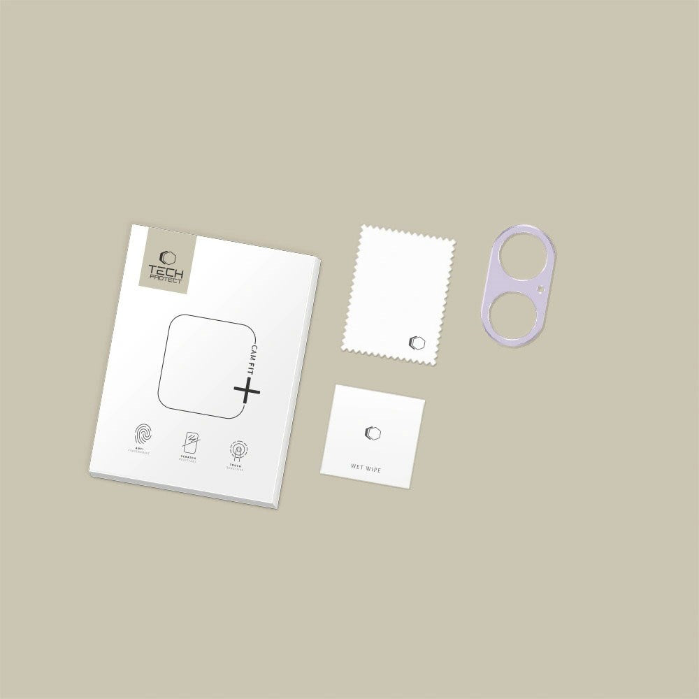 iPhone 17 - Tech-Protect CamAlloy Fit+ Kameralinsebeskyttelsescover - Lilla