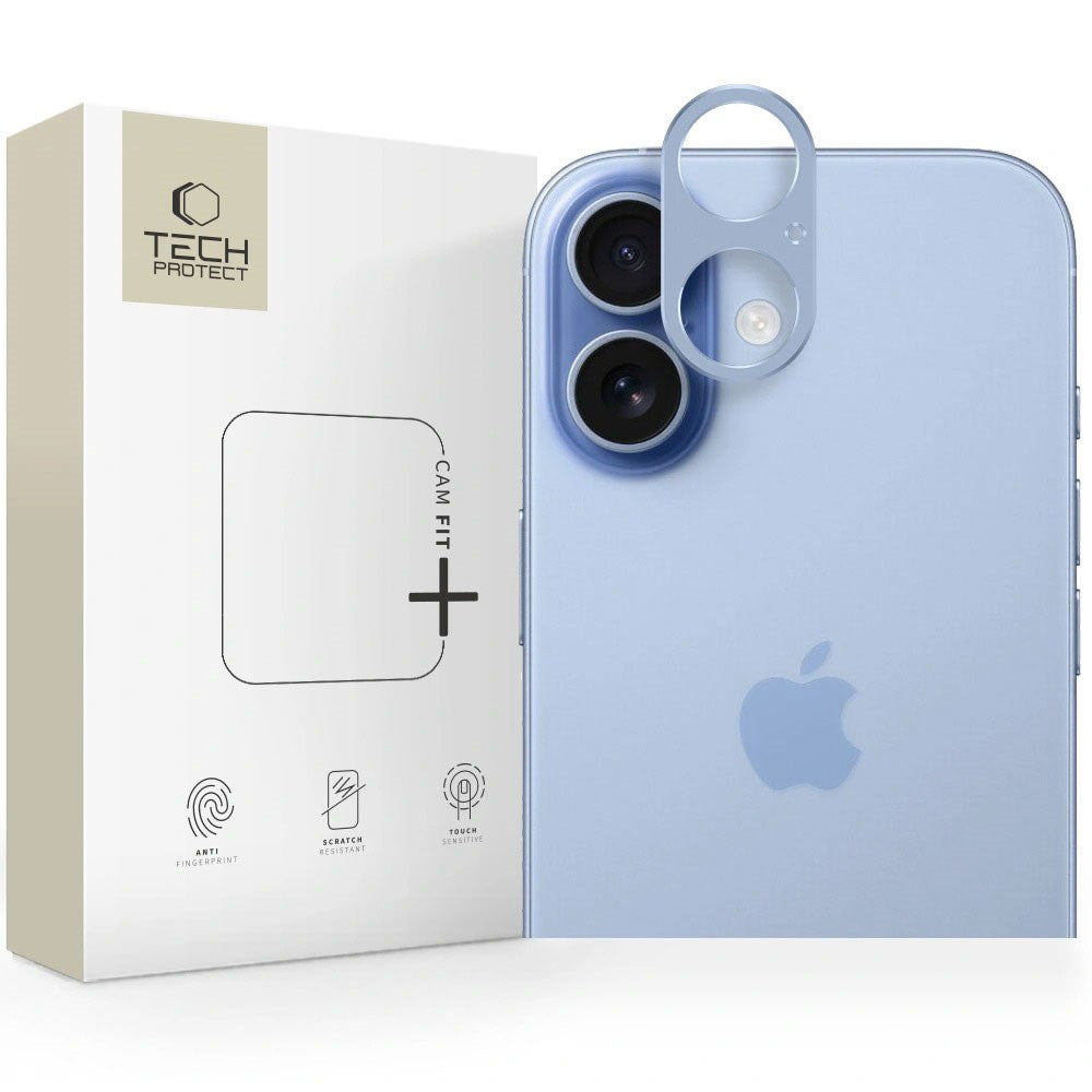 iPhone 17 - Tech-Protect CamAlloy Fit+ Kameralinsebeskyttelsescover - Blå