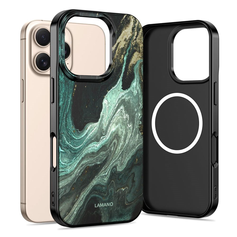Tech-Protect iPhone 16 Pro Max Lamano Bagside Cover - MagSafe Kompatibel - Verde Aura