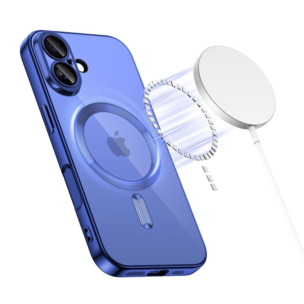 Tech-Protect iPhone 17 MagFlex Cover - MagSafe Kompatibel - Blå / Gennemsigtig