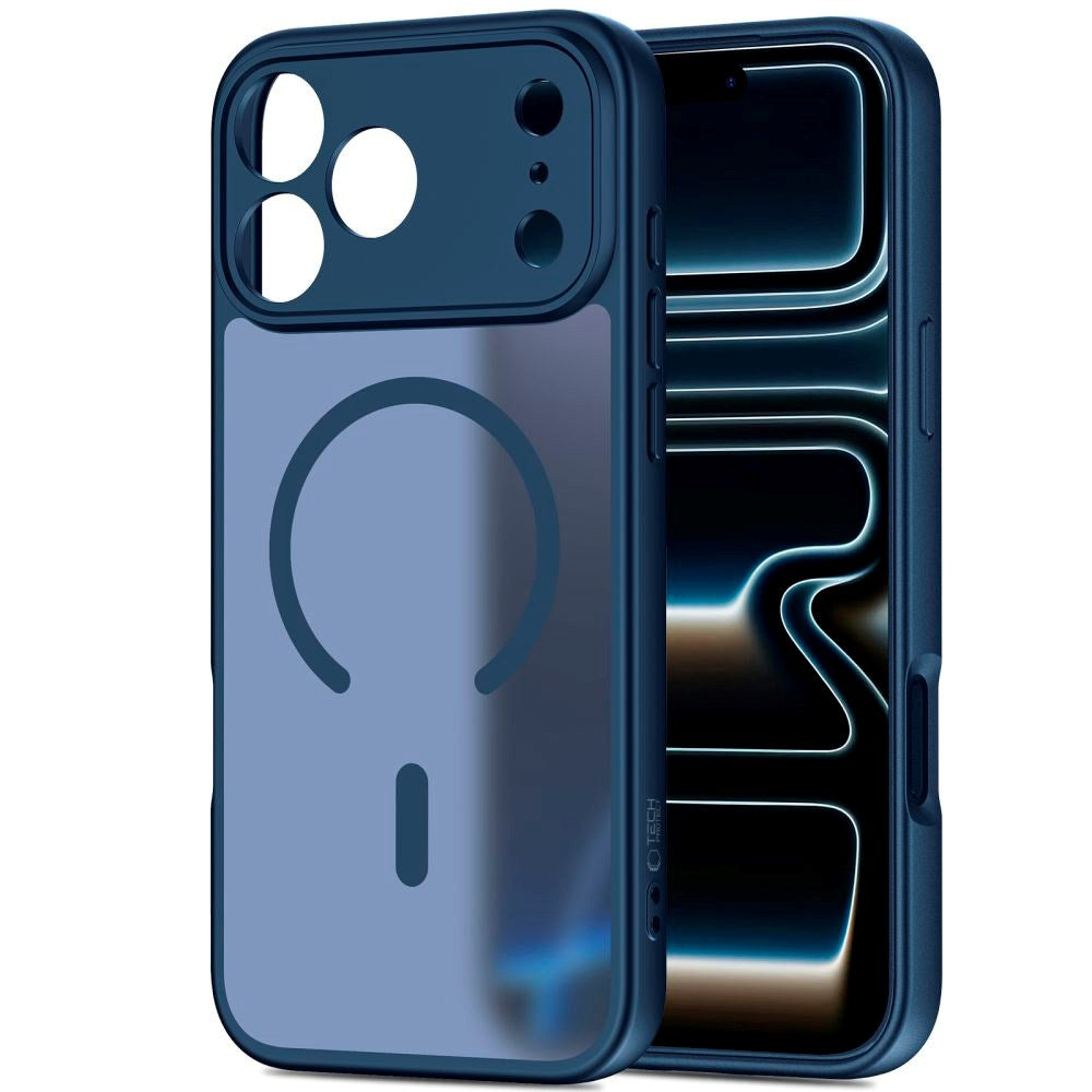 Tech-Protect iPhone 17 Pro BasicMag Hybrid Bagside Cover - MagSafe Kompatibel - Mat Blå