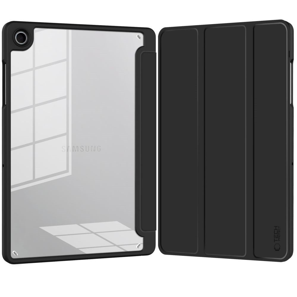 Tech-Protect SC Pen Hybrid Samsung Galaxy Tab A11 / A9 Flip Tablet Cover m. Stylus Holder - Sort / Gennemsigtig