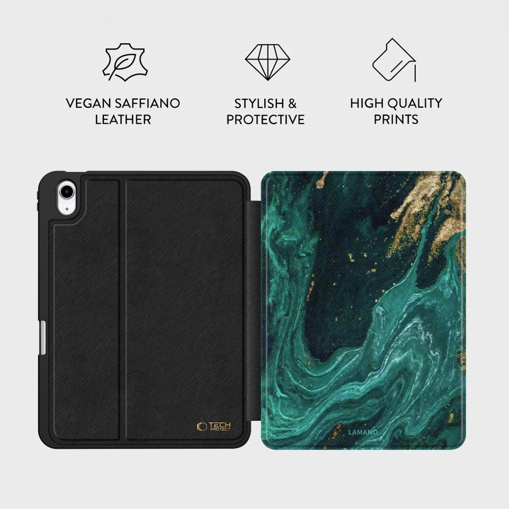iPad 10.9" (2024 / 2022) / 11" (2025) Tech-Protect Lamano Tablet Cover - Verde Aura