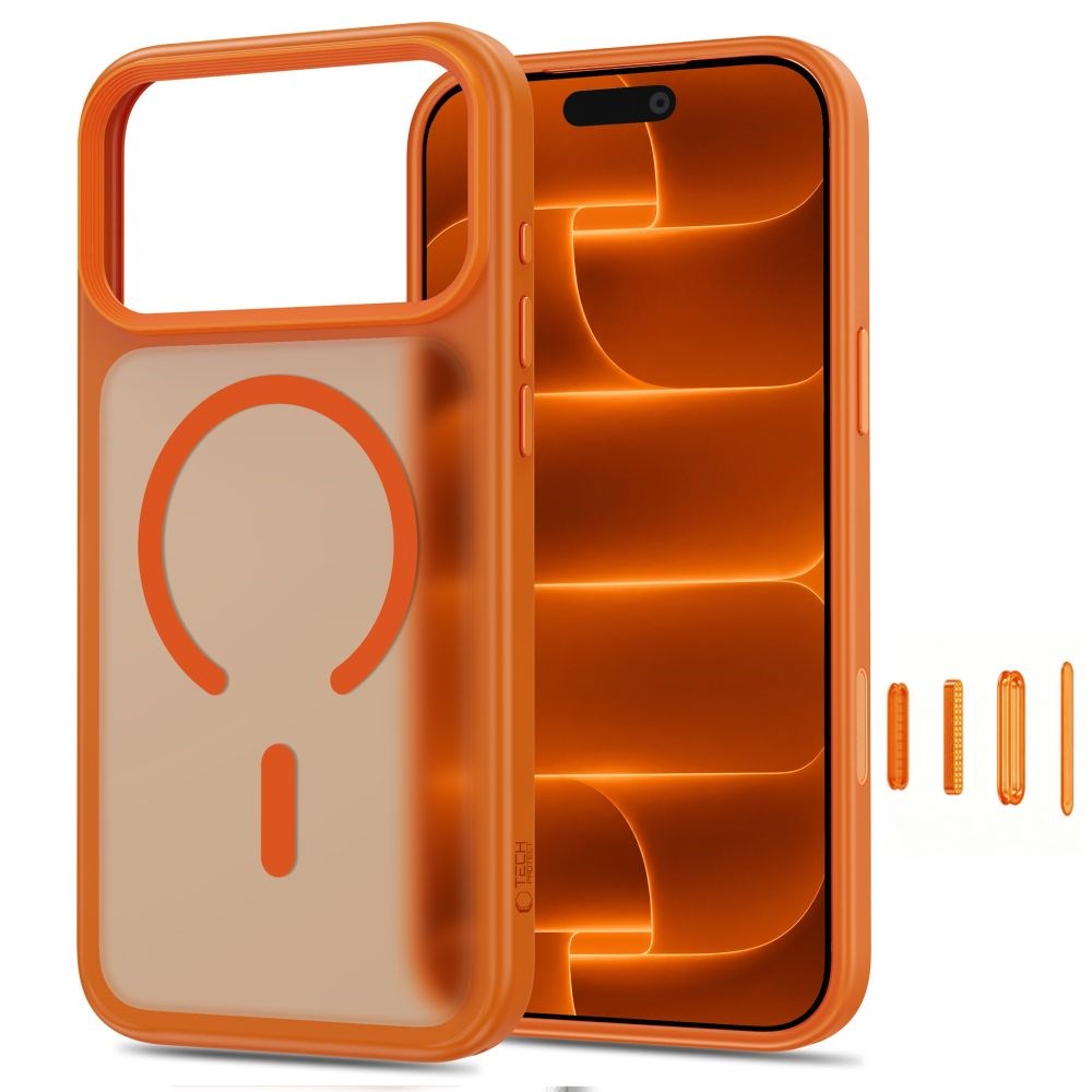 Tech-Protect iPhone 18 Pro Max / 17 Pro Max MagMat Mobil Cover - MagSafe Kompatibel - Mat Orange