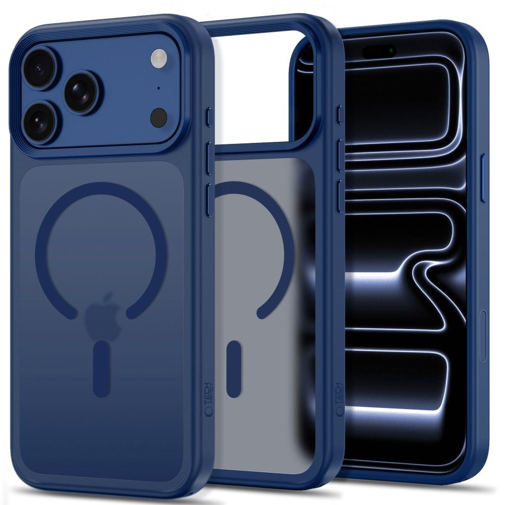 Tech-Protect iPhone 18 Pro Max / 17 Pro Max MagMat Mobil Cover - MagSafe Kompatibel - Mat Mørkeblå