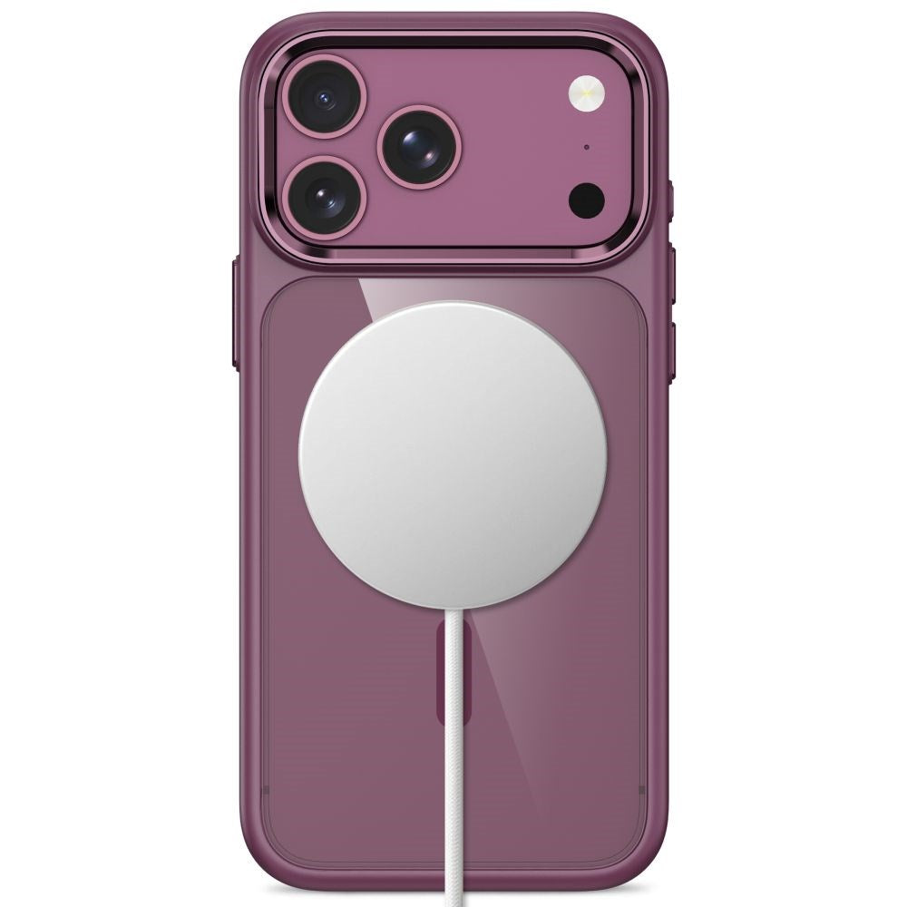 Tech-Protect iPhone 18 Pro / 17 Pro MagMat Mobil Cover - MagSafe Kompatibel - Gennemsigtig / Rød