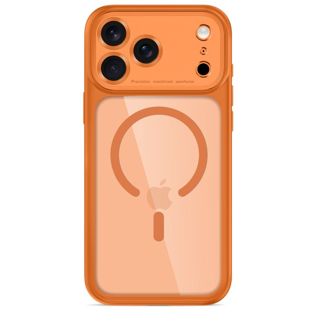 Tech-Protect iPhone 18 Pro / 17 Pro MagPeak Mobil Cover - MagSafe Kompatibel - Orange / Gennemsigtig