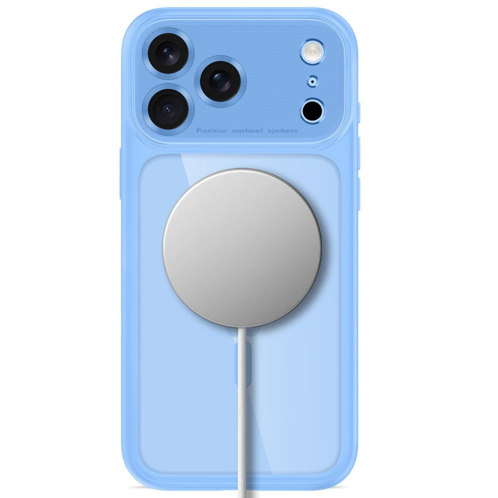 Tech-Protect iPhone 18 Pro / 17 Pro MagPeak Mobil Cover - MagSafe Kompatibel - Lyseblå / Gennemsigtig