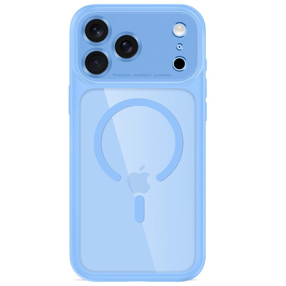 Tech-Protect iPhone 18 Pro / 17 Pro MagPeak Mobil Cover - MagSafe Kompatibel - Lyseblå / Gennemsigtig