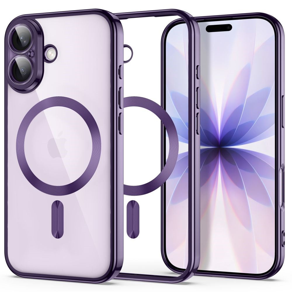 Tech-Protect iPhone 17 MagFlex Cover - MagSafe Kompatibel - Lilla / Gennemsigtig