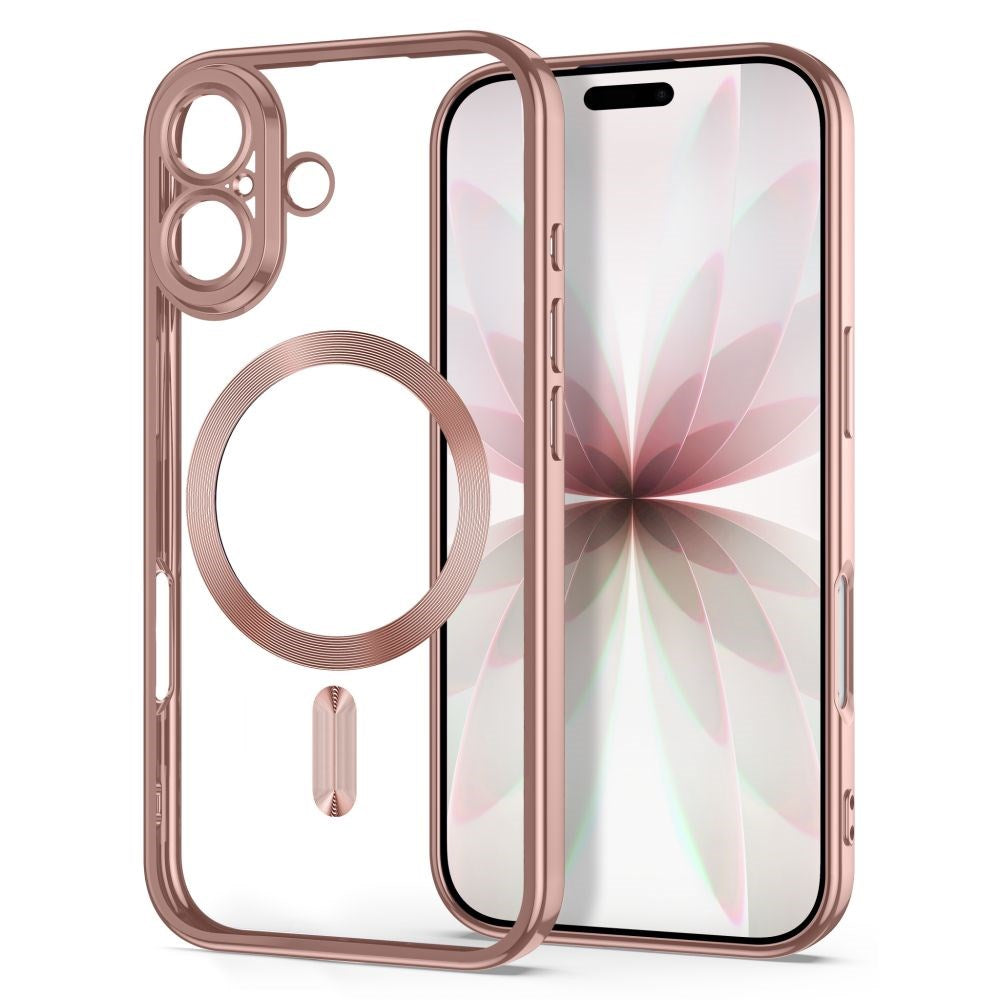 Tech-Protect iPhone 17 MagFlex Cover - MagSafe Kompatibel - Rose Gold / Gennemsigtig