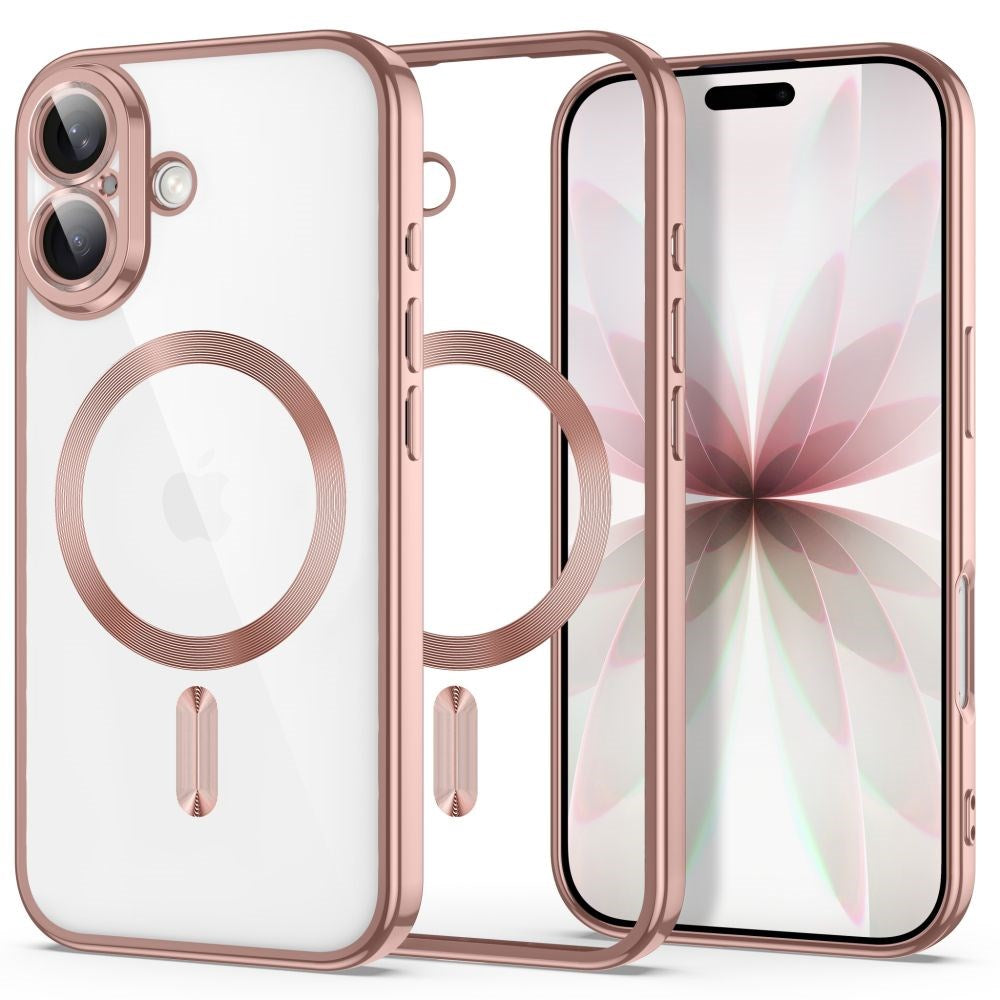 Tech-Protect iPhone 17 MagFlex Cover - MagSafe Kompatibel - Rose Gold / Gennemsigtig
