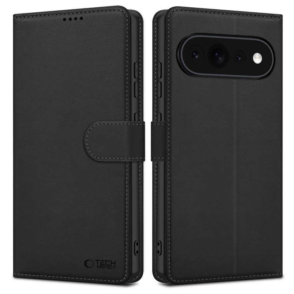 Google Pixel 11 / 11 Pro Tech-Protect Wallet Kunstlæder Flip Cover - Sort