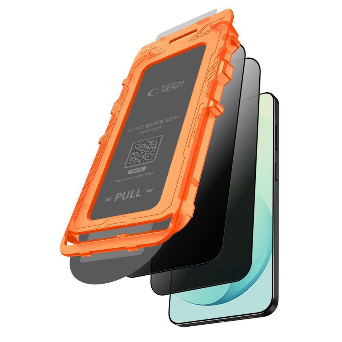 Samsung Galaxy S26 FE Tech-Protect Quick Set Spy+ Privacy Beskyttelsesglas - 2 stk - Gennemsigtig